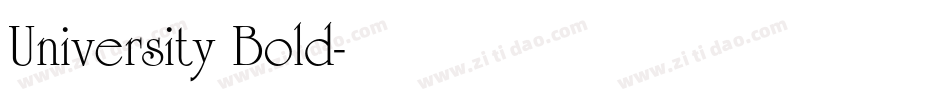 University Bold字体转换